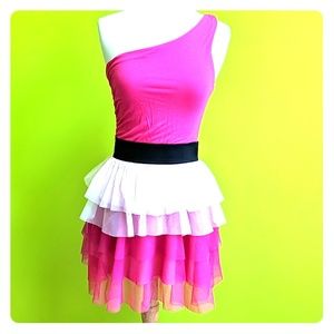 NWT Barbie Dress Hot Pink One Shoulder Tutu
